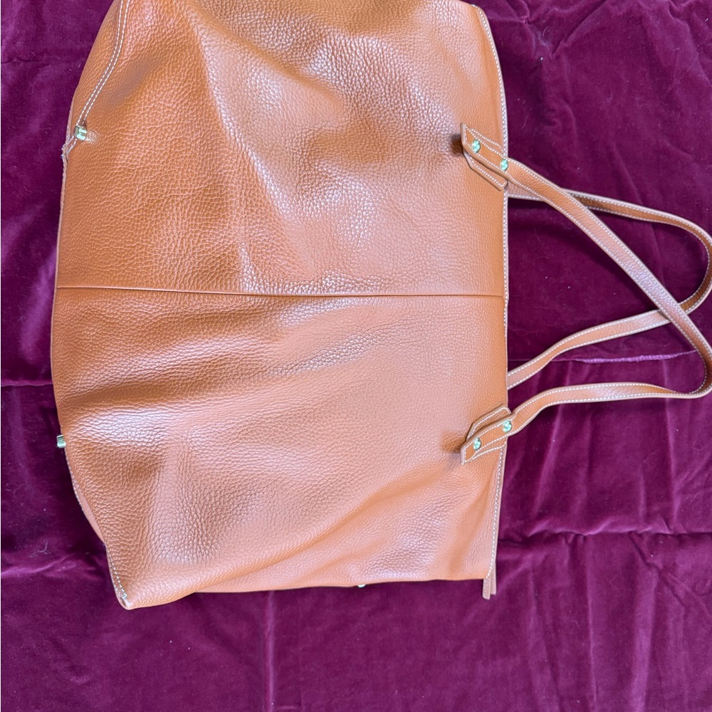 Chic Brown Leather Tote Bag